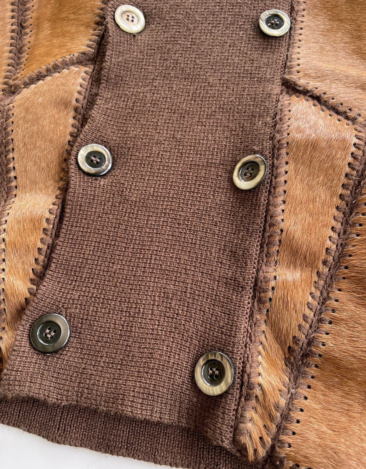 Vintage RARE❗️1950s Canon Real Fur Horse Leather Knit Size US M / EU 48-50 / 2 - 11 Thumbnail