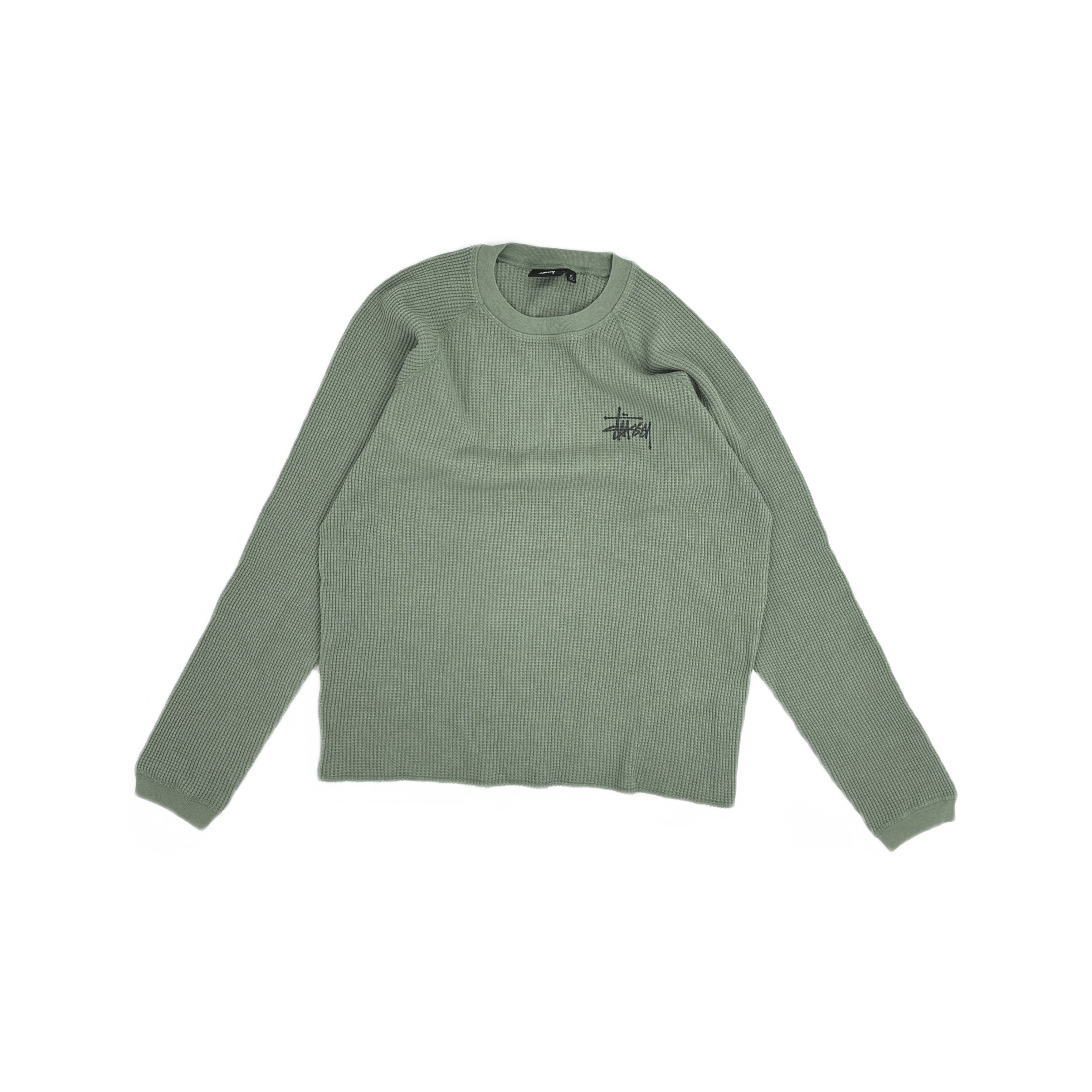 Stussy Stussy Waffle Knit Logo Long Sleeve T-Shirt Size M Size US M / EU 48-50 / 2 - 1 Thumbnail