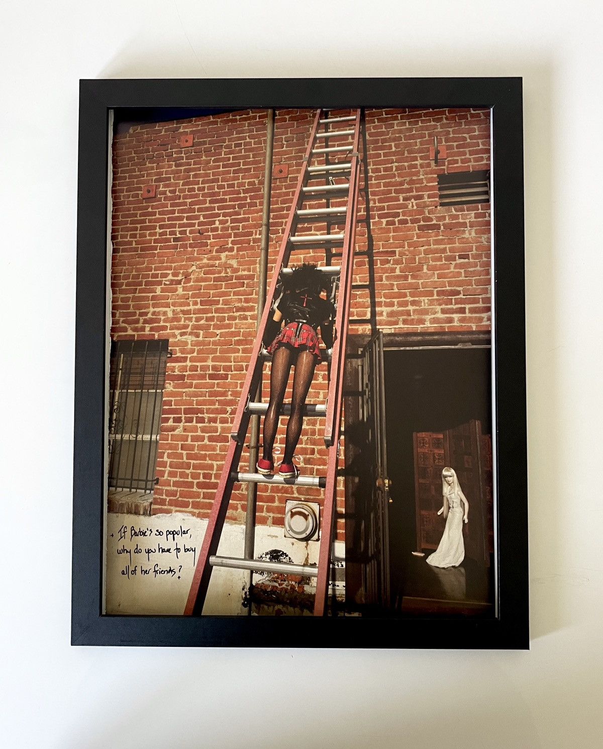 Chrome Hearts × Vintage Chrome Hearts Barbie on ladder Framed poster 9x11 Size ONE SIZE - 1 Thumbnail