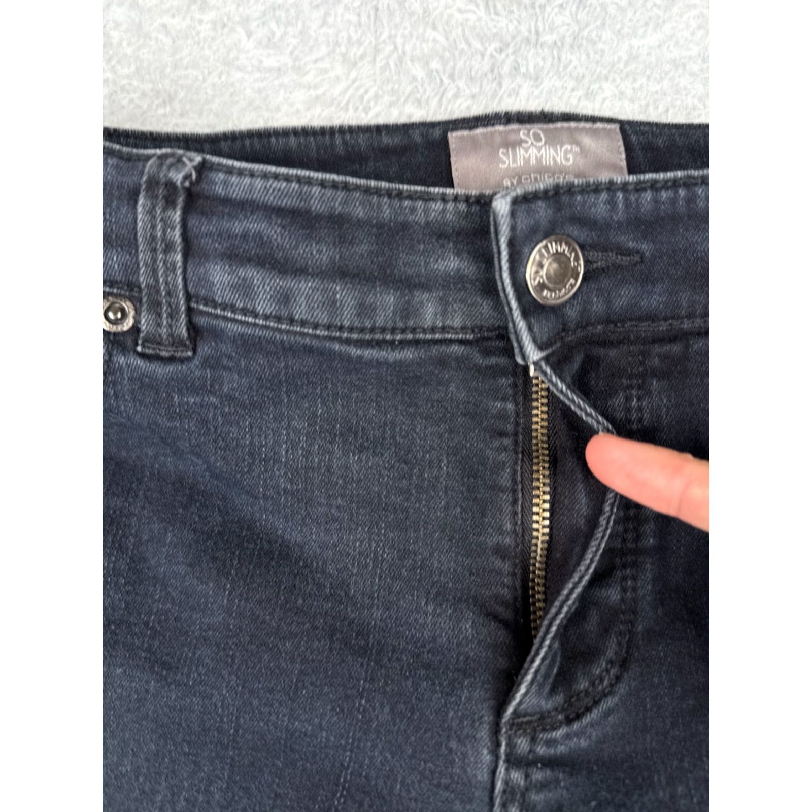 Vintage Chicos Jeans Women Bootcut Denim 29x29 Blue Cotton Blend Low Rise 00 Regular 5-Pocket Logo Embroidered Size 24" / US 00 / IT 34 - 5 Thumbnail