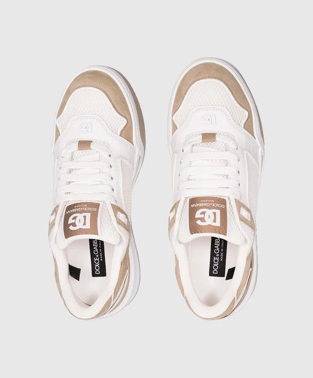 Dolce & Gabbana o1s22i1n0924 Low-Top Sneakers in White/Brown Size US 9 / EU 42 - 4 Thumbnail