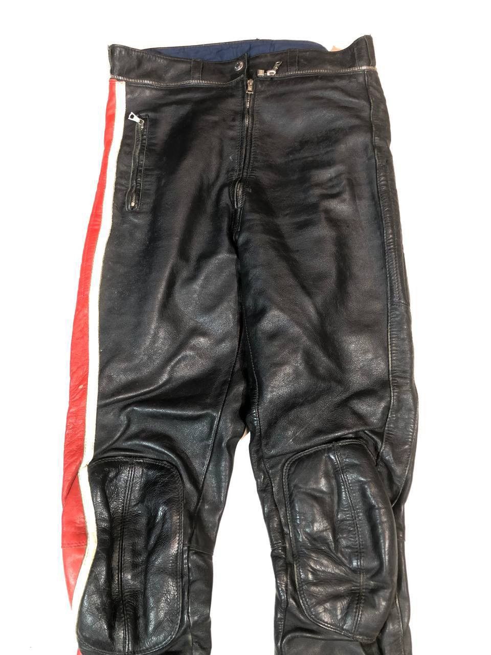 Japanese Brand × Leather Vintage RaRe Racing Moto Leather Pants Size US 28 / EU 44 - 2 Thumbnail