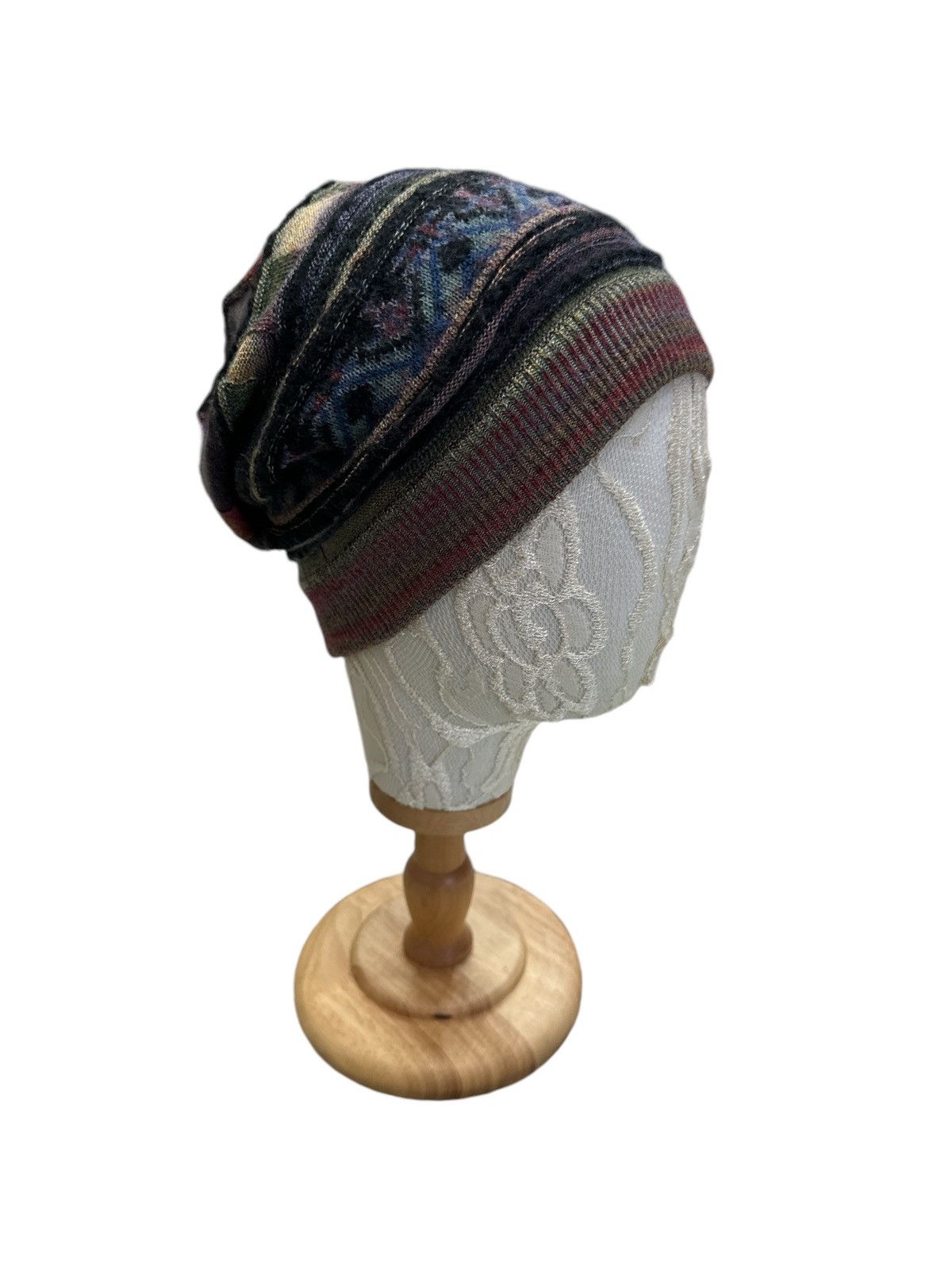 14th Addiction × Designer × Japanese Brand M & KYOKO MIXED WOOL KNITTED BEANIE HAT Size ONE SIZE - 2 Thumbnail