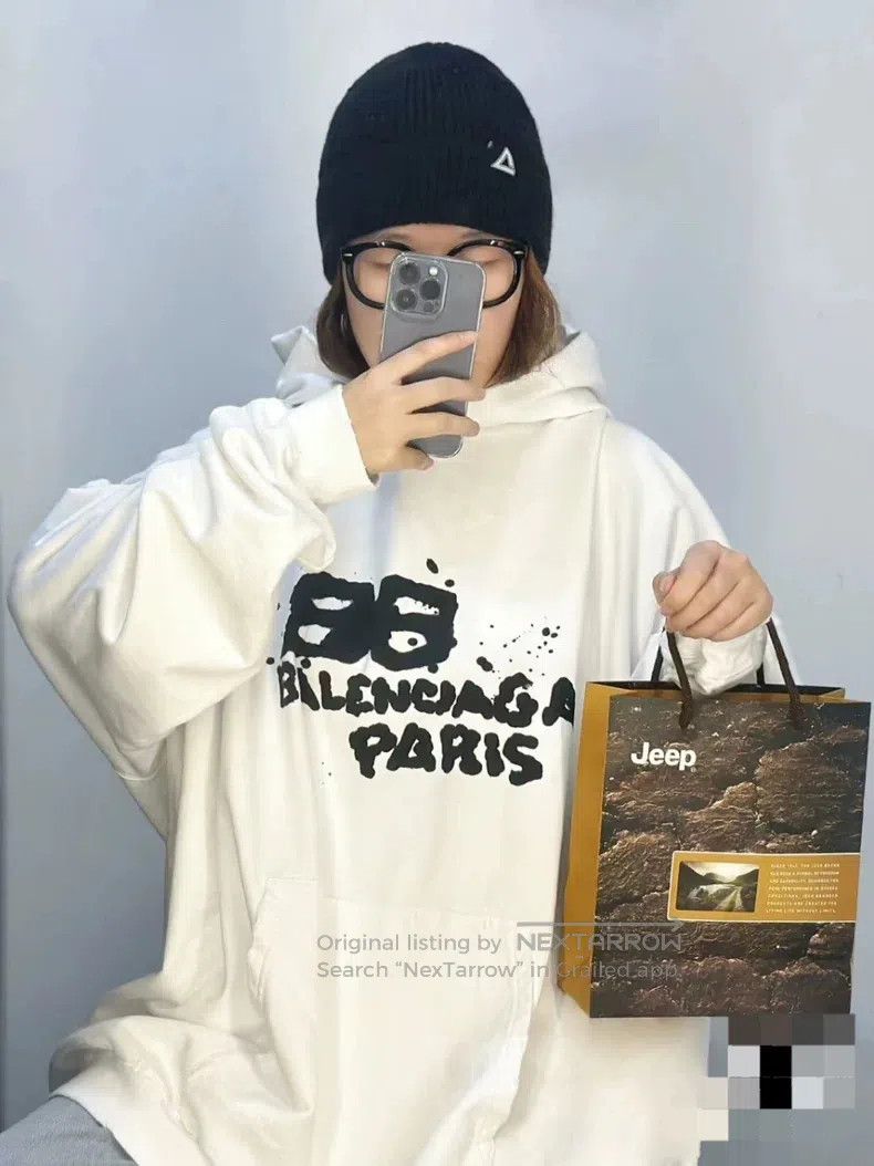 Balenciaga Balenciaga Double B Graffiti Hooded Sweatshirt Size US M / EU 48-50 / 2 - 7 Thumbnail