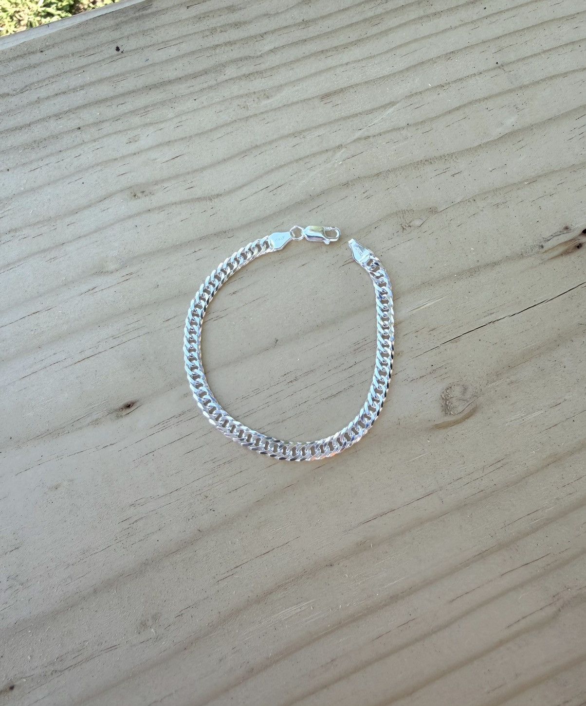 Sterling Silver Silver double link bracelet 7” Size ONE SIZE - 1 Thumbnail