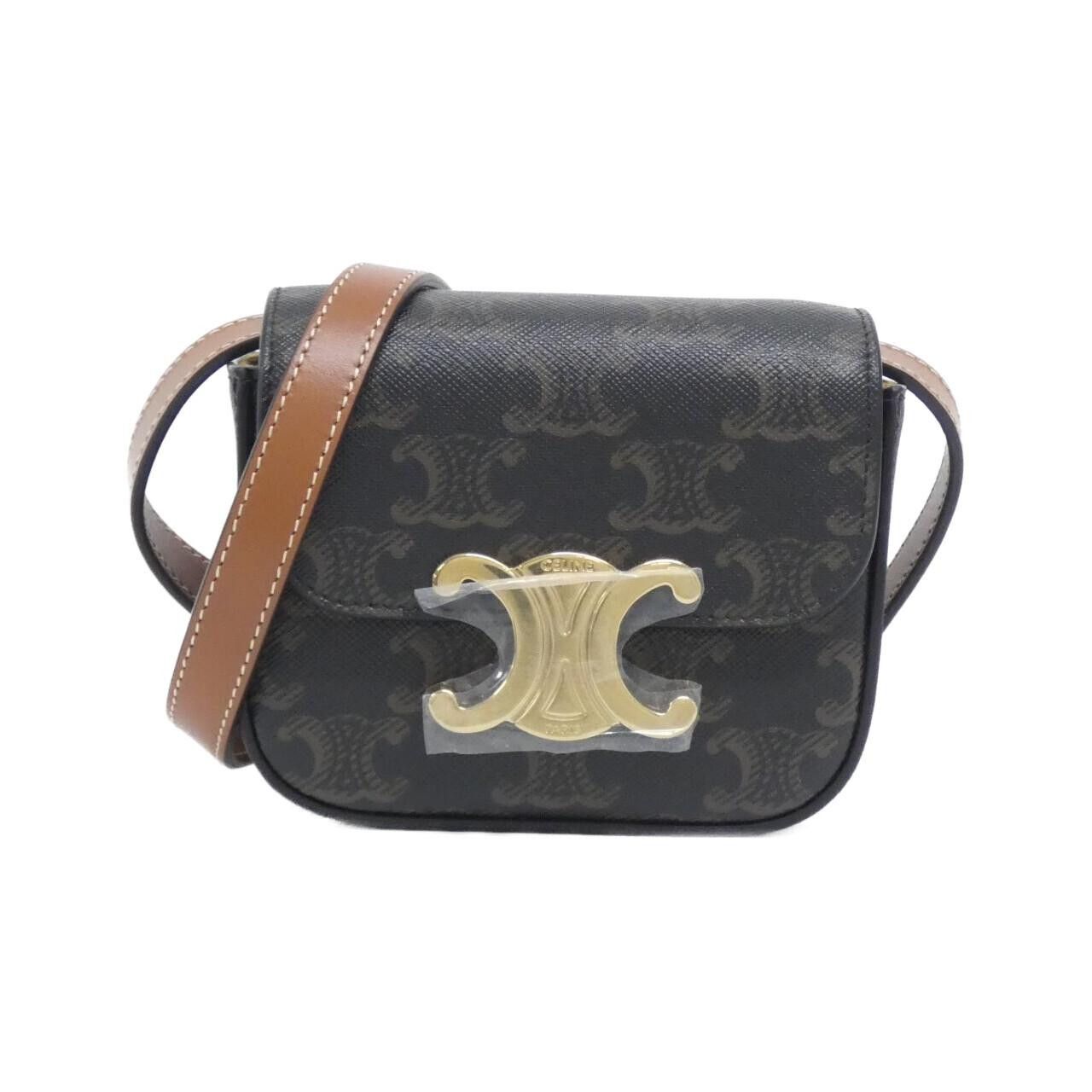Celine Celine Celine Mini Claude Trionfecanvas Shoulder Bag Textile Shoulder Bag 10I512DQB DUTY FREE for USA Size ONE SIZE - 1 Thumbnail