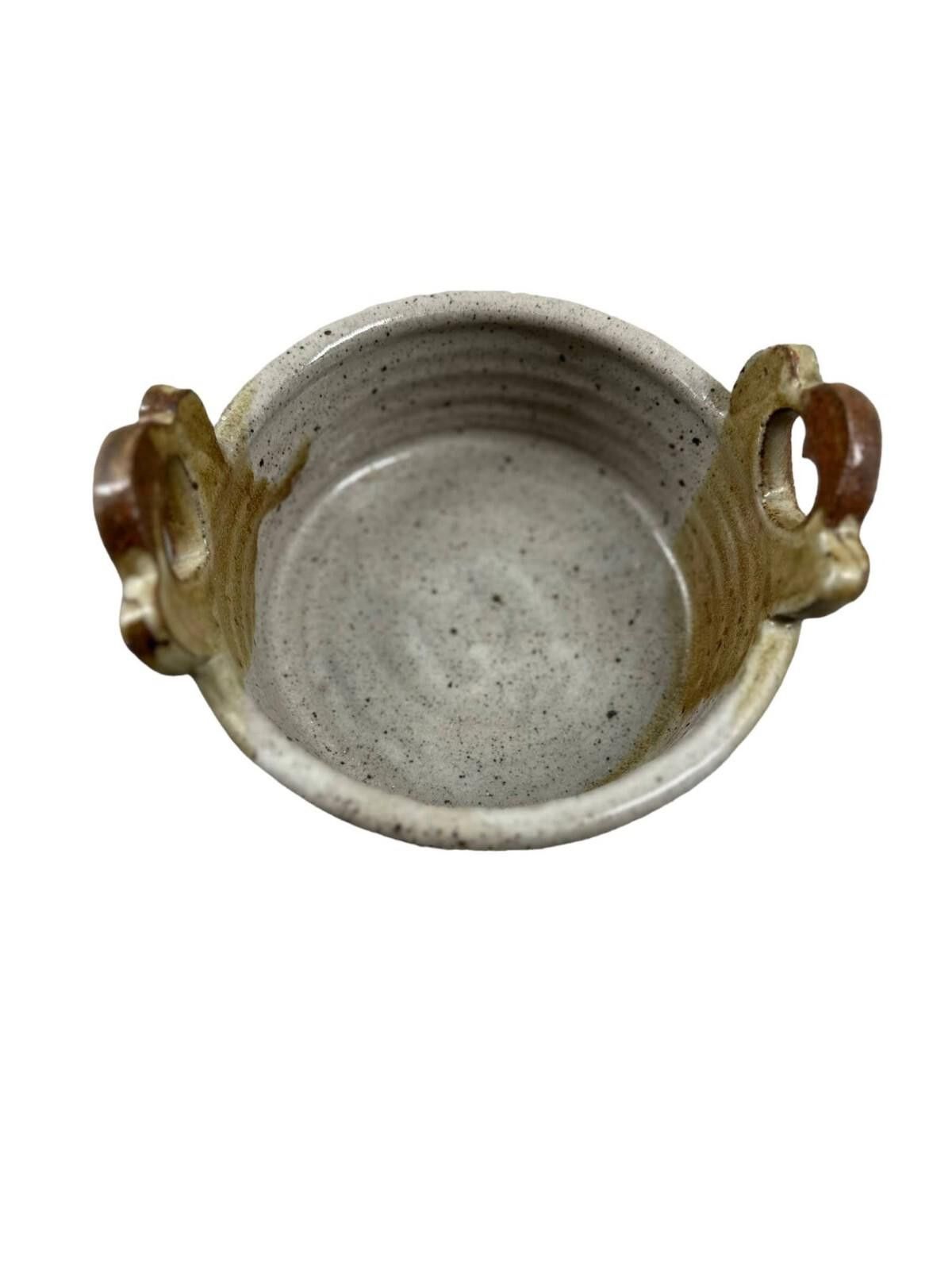Designer Vintage Handcrafted Ceramic Bowl With Heart Handles Size ONE SIZE - 8 Thumbnail