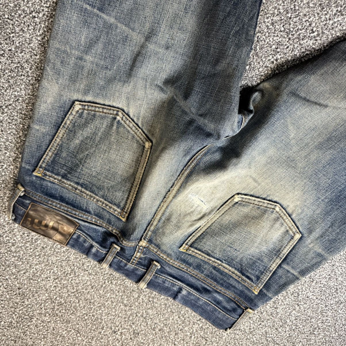Indigo 🔥🇯🇵 Japanese LGB Rusty Monkey Time Indigo Dyed Denim Size US 33 - 6 Thumbnail