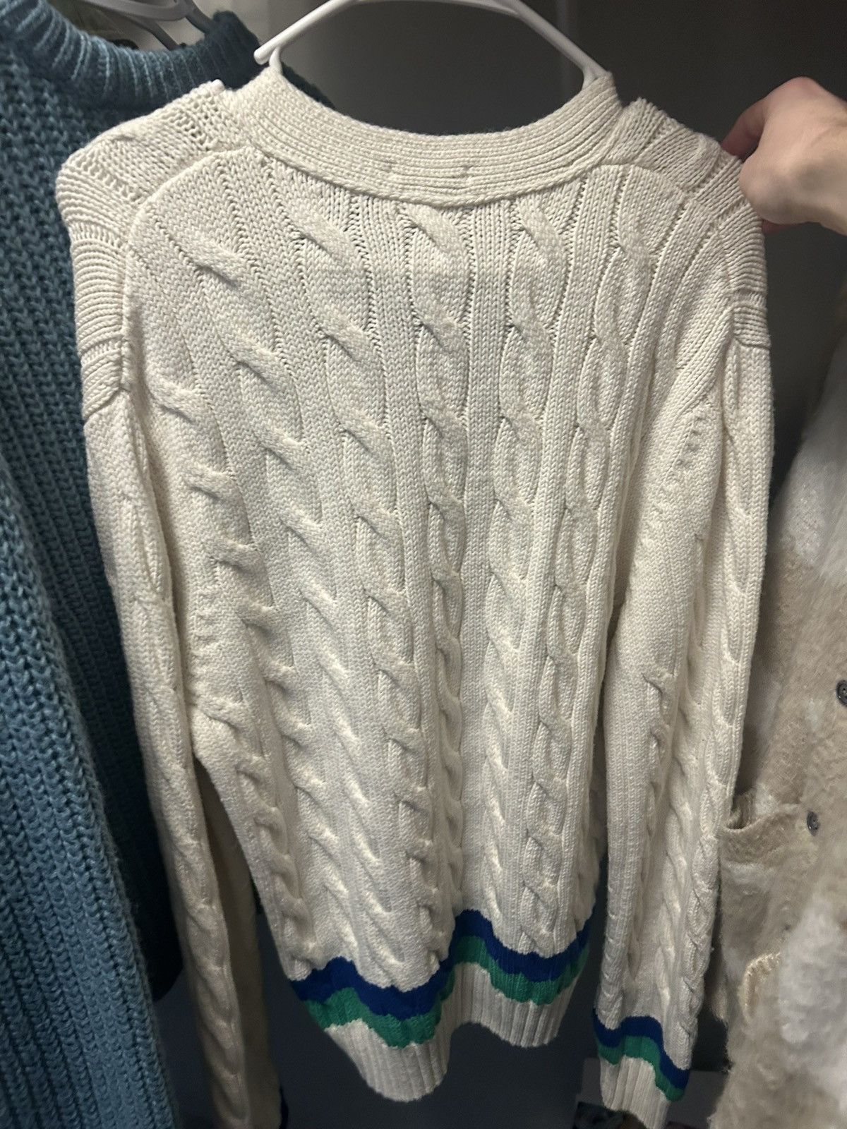 Lacoste Lacoste Embroidered Crocodile Cable Knit Cardigan Size US M / EU 48-50 / 2 - 2 Thumbnail