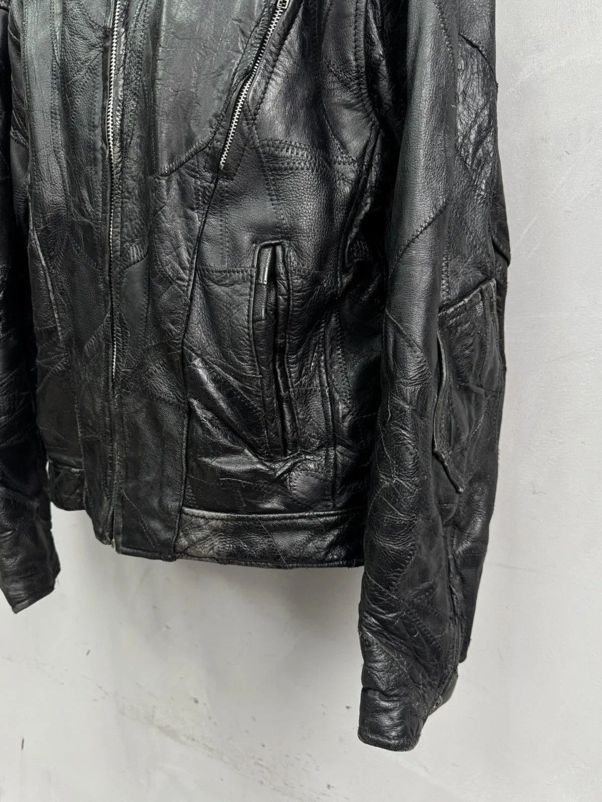 Schott Vintage Leather Jacket Cropped Rick Owens Style Diesel Rare Size US L / EU 52-54 / 3 - 3 Thumbnail