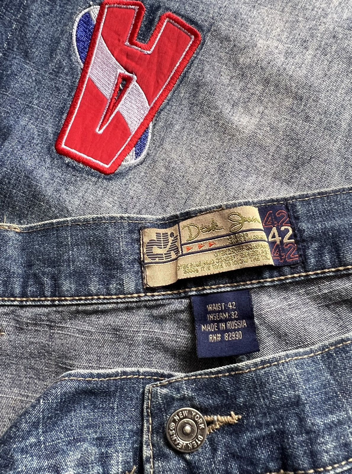 NBA 🔥Steals🔥 Vtg Y2K Dtek Jeans Hip Hop Baggy Style W42 x L32 Size US 42 / EU 58 - 13 Thumbnail
