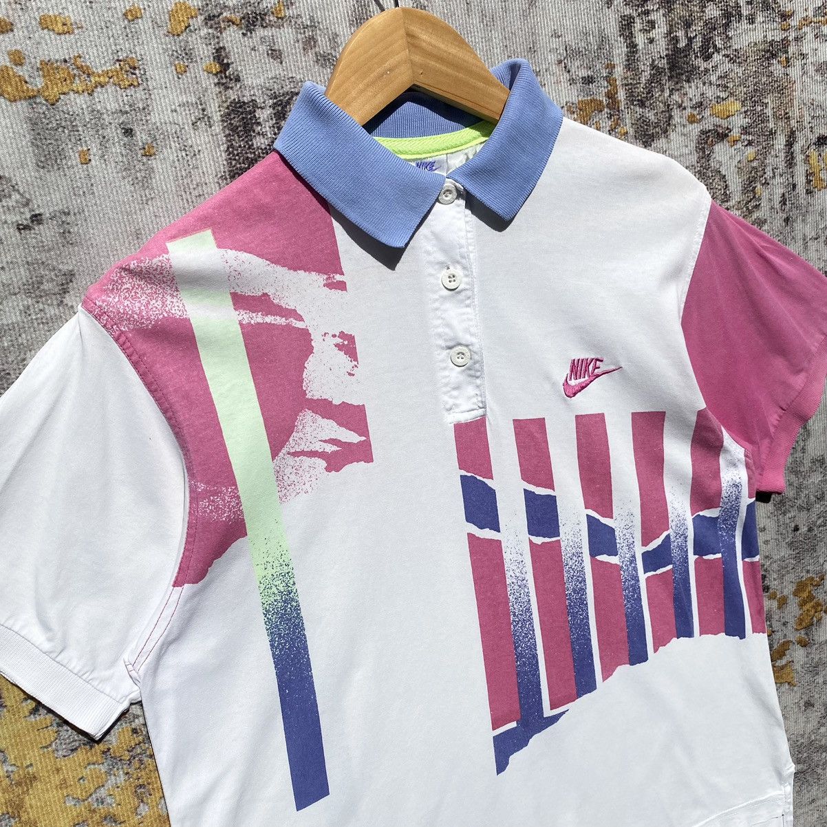 Nike Vintage Nike Agassi Challence Court Polo Shirt Distressed Size US S / EU 44-46 / 1 - 5 Thumbnail