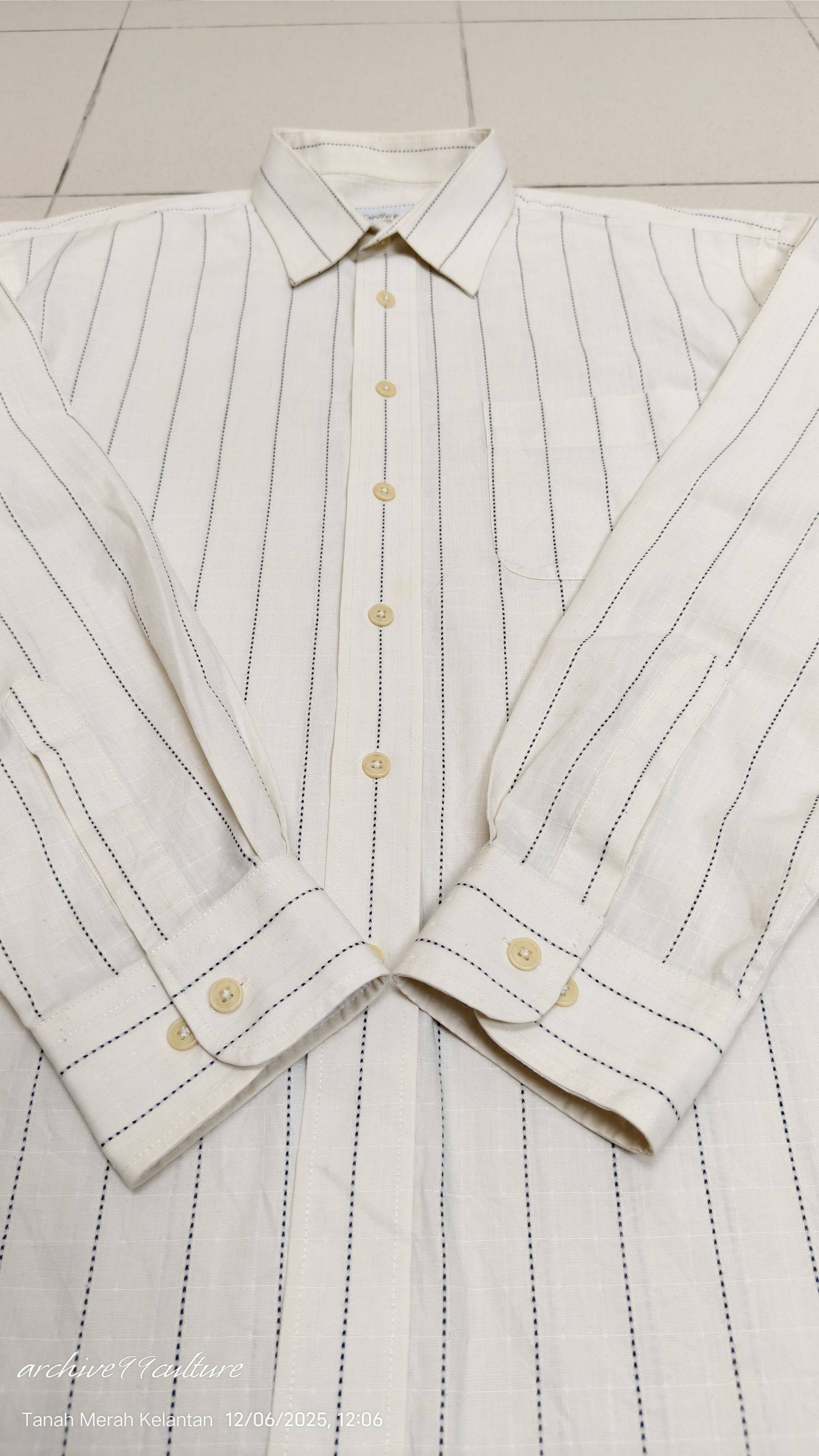 Vintage Archive 90's stripes checked classic Button up shirt Size US L / EU 52-54 / 3 - 12 Thumbnail