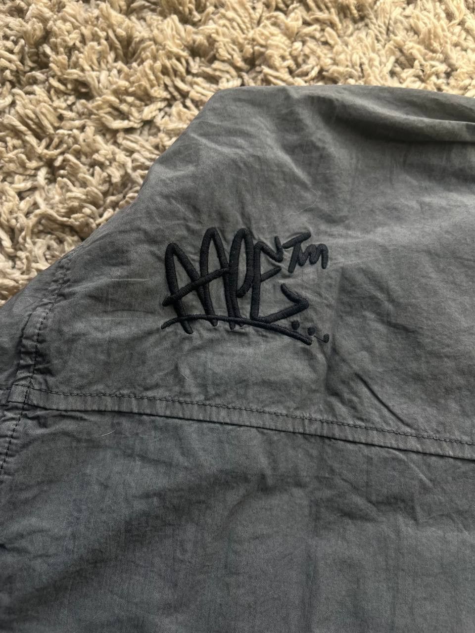 Aape × Bape × Japanese Brand A Bathing Ape Gray Embroidered Shirt Size US M / EU 48-50 / 2 - 7 Thumbnail