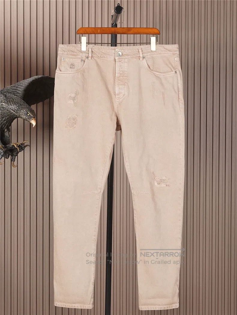 Brunello Cucinelli Brunello Cucinelli Desert Color Spring/Summer Denim Pants Size US 40 / EU 56 - 1 Thumbnail