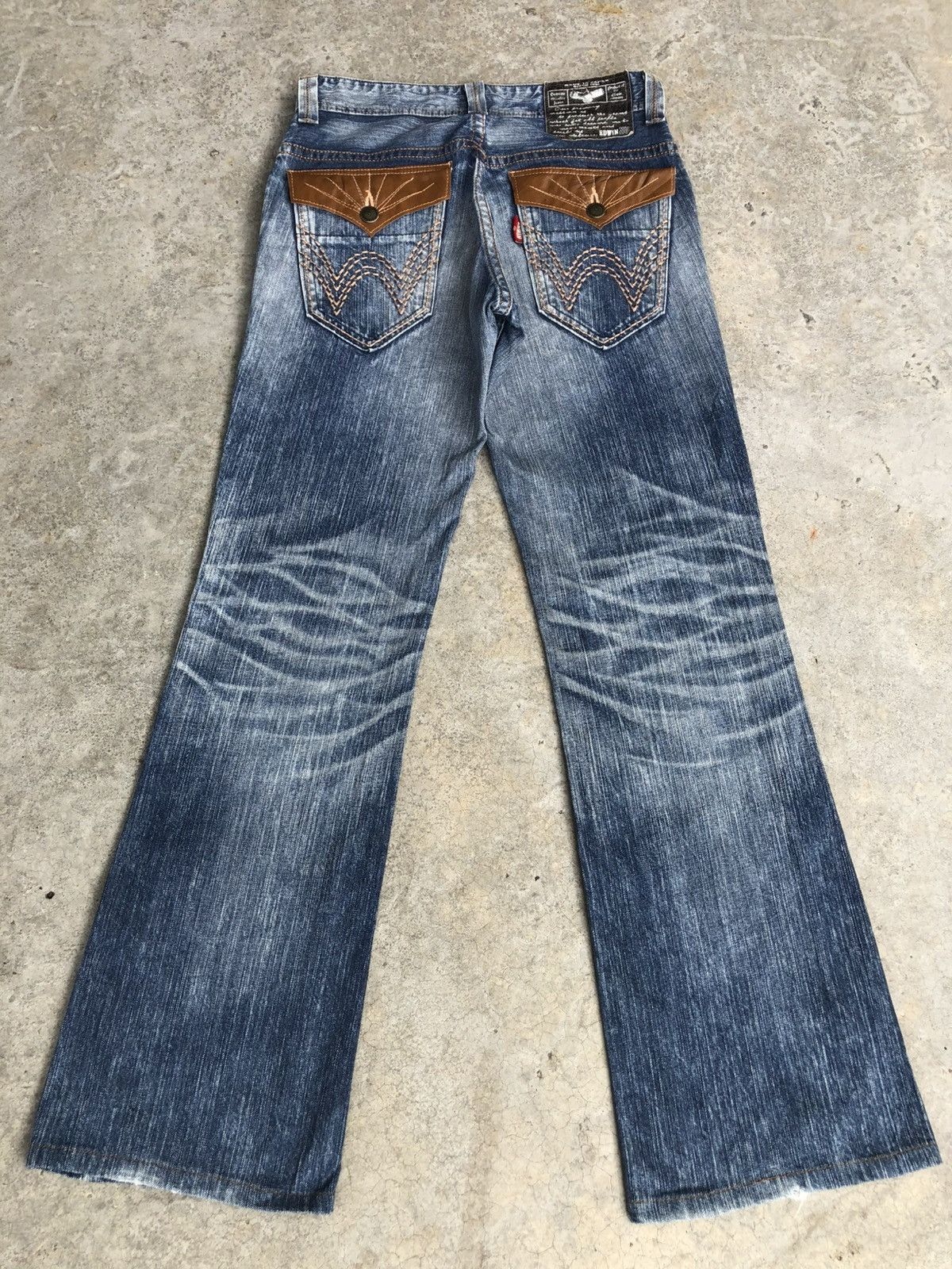 If Six Was Nine Japanese Edwin XU Flared Jeans Distressed Jeans Size US 31 - 2 Thumbnail