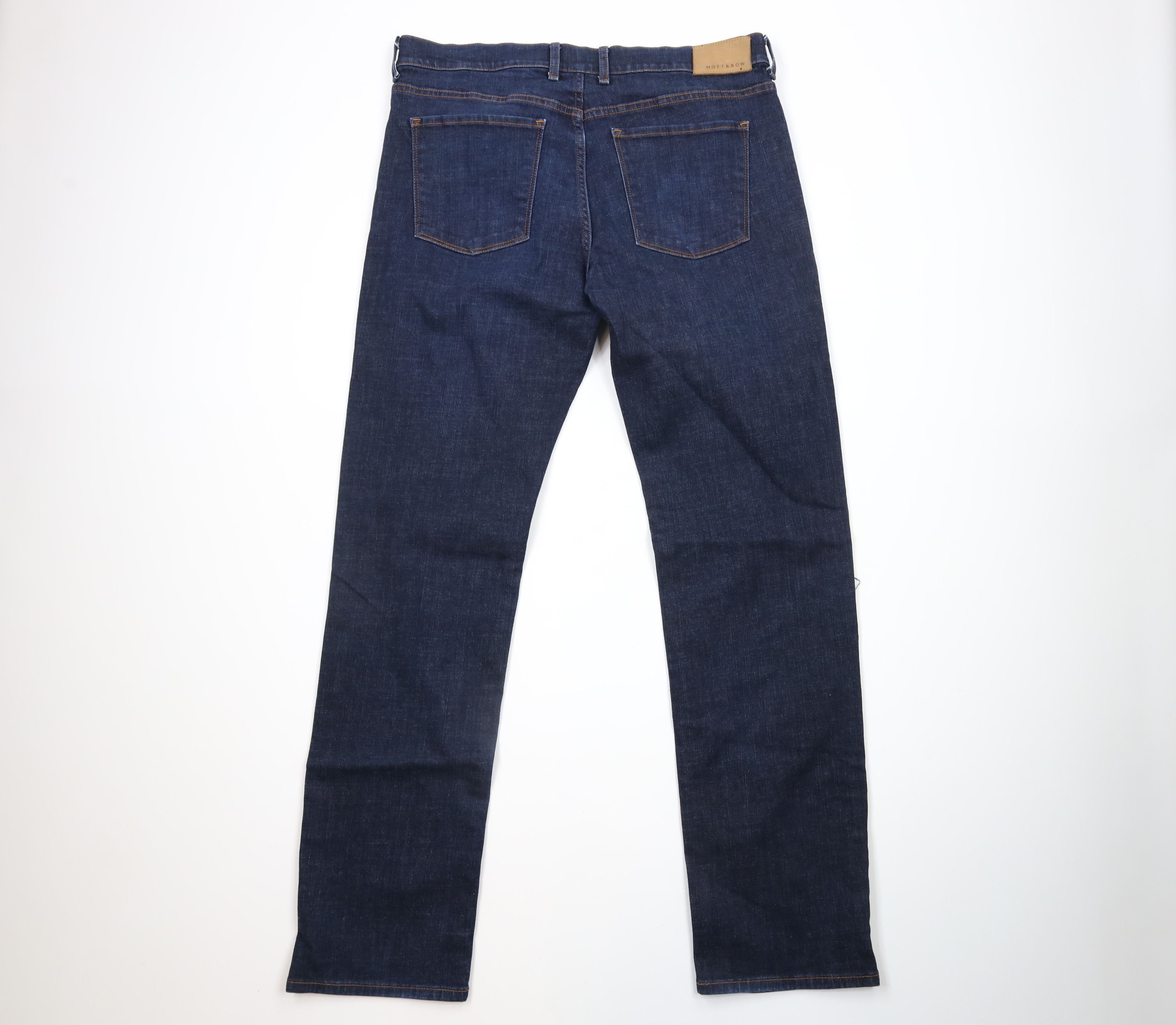 Mott Bow Stretch Slim Fit Denim Jeans Pants Blue