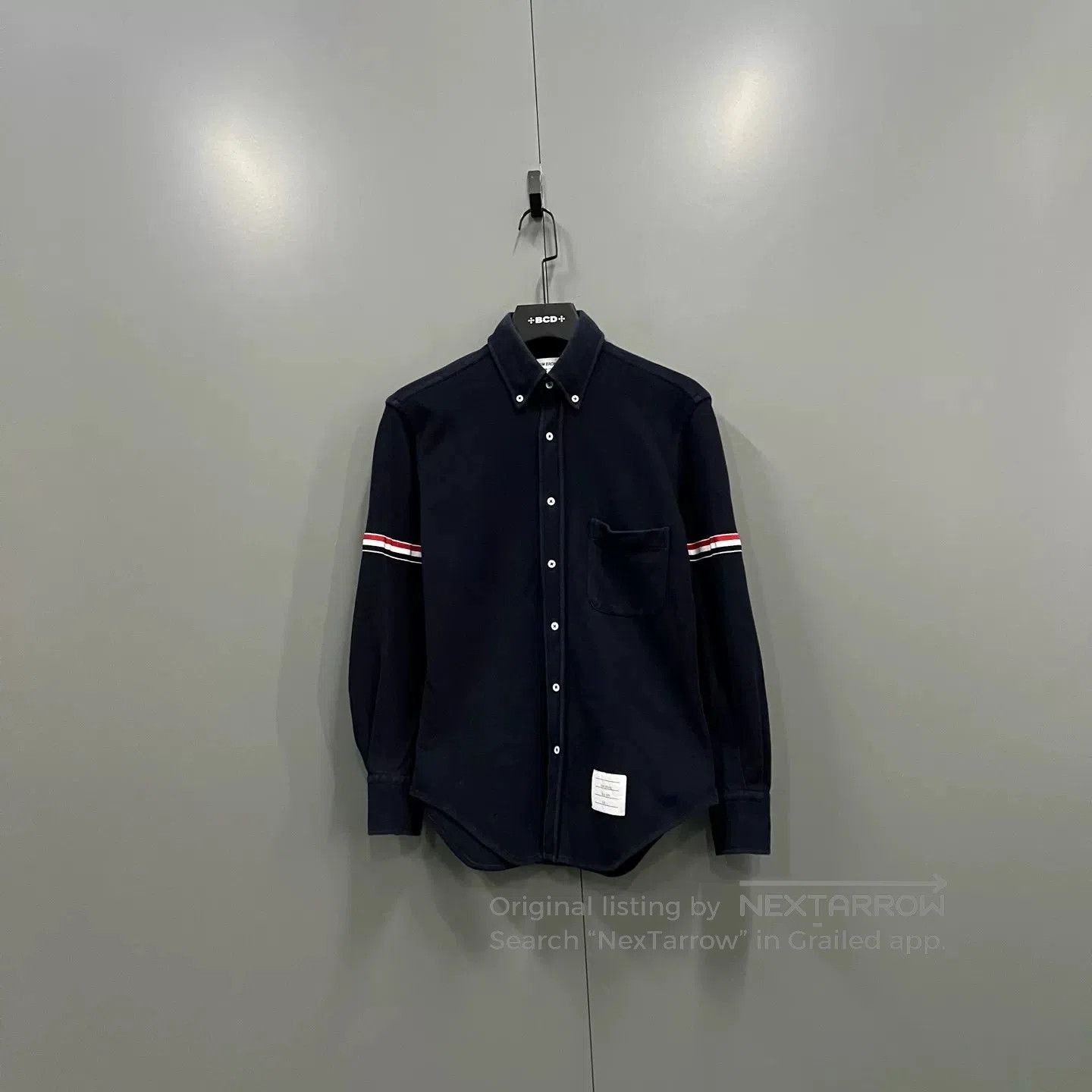 Thom Browne Thom Browne Navy Stripe Sleeve Shirt. Size US XS / EU 42 / 0 - 1 Thumbnail