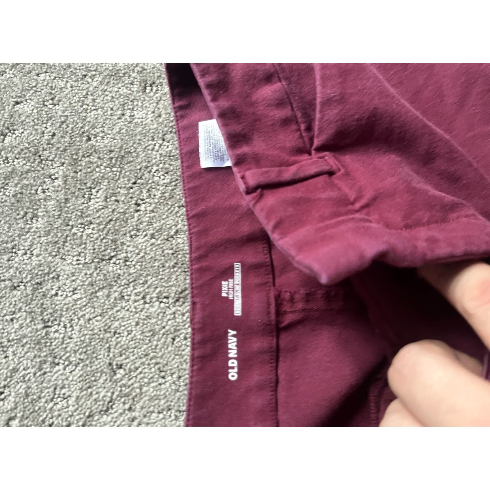 Old Navy Old Navy Pixie Pants Women Size 6 Maroon High Rise Slim Secret Pocket Pant Dress? Size 28" / US 6 / IT 42 - 5 Thumbnail