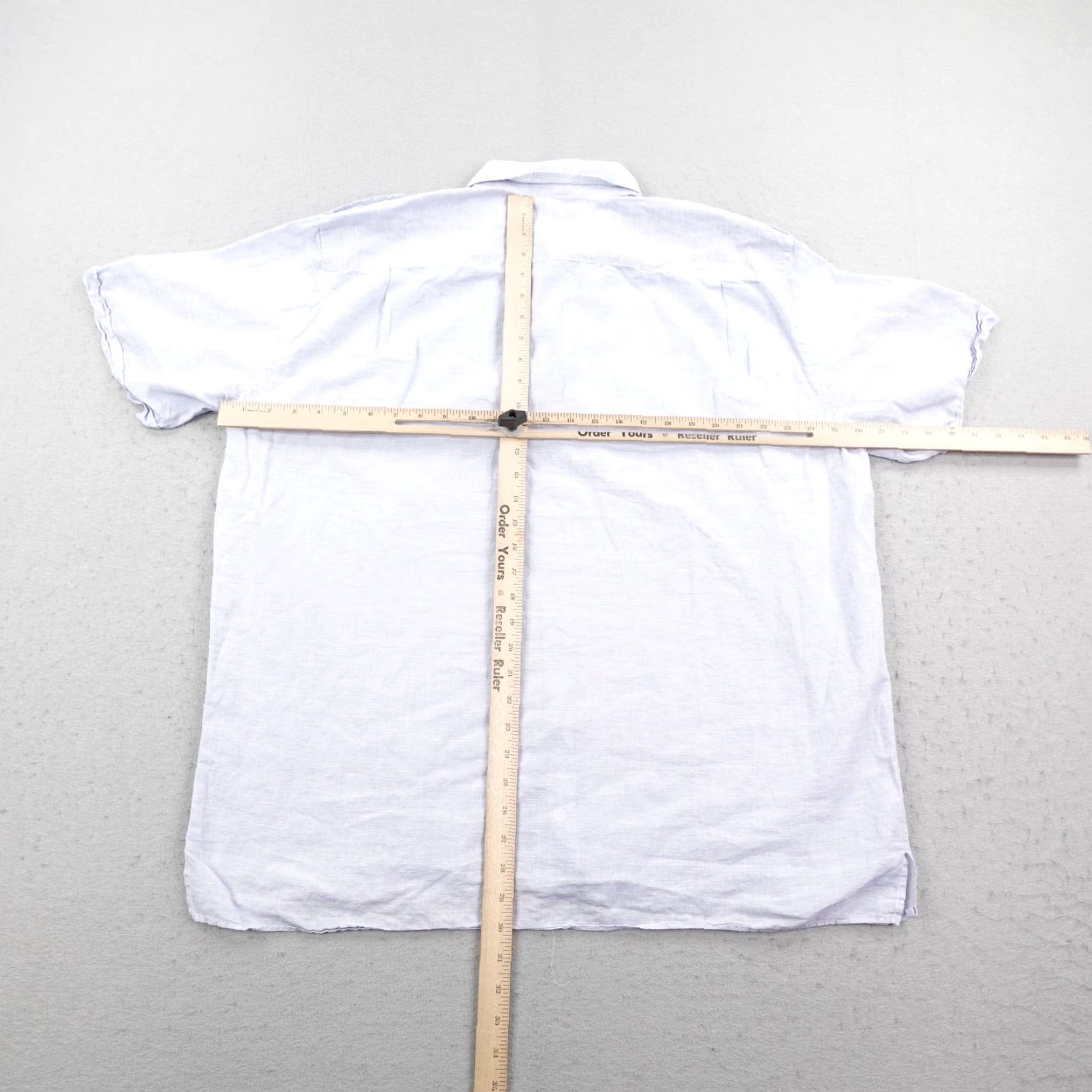 Vintage VINTAGE Solemare Maus & Hoffman Shirt Mens XL Blue Linen Blend Button Front Made Italy Size US XL / EU 56 / 4 - 6 Thumbnail