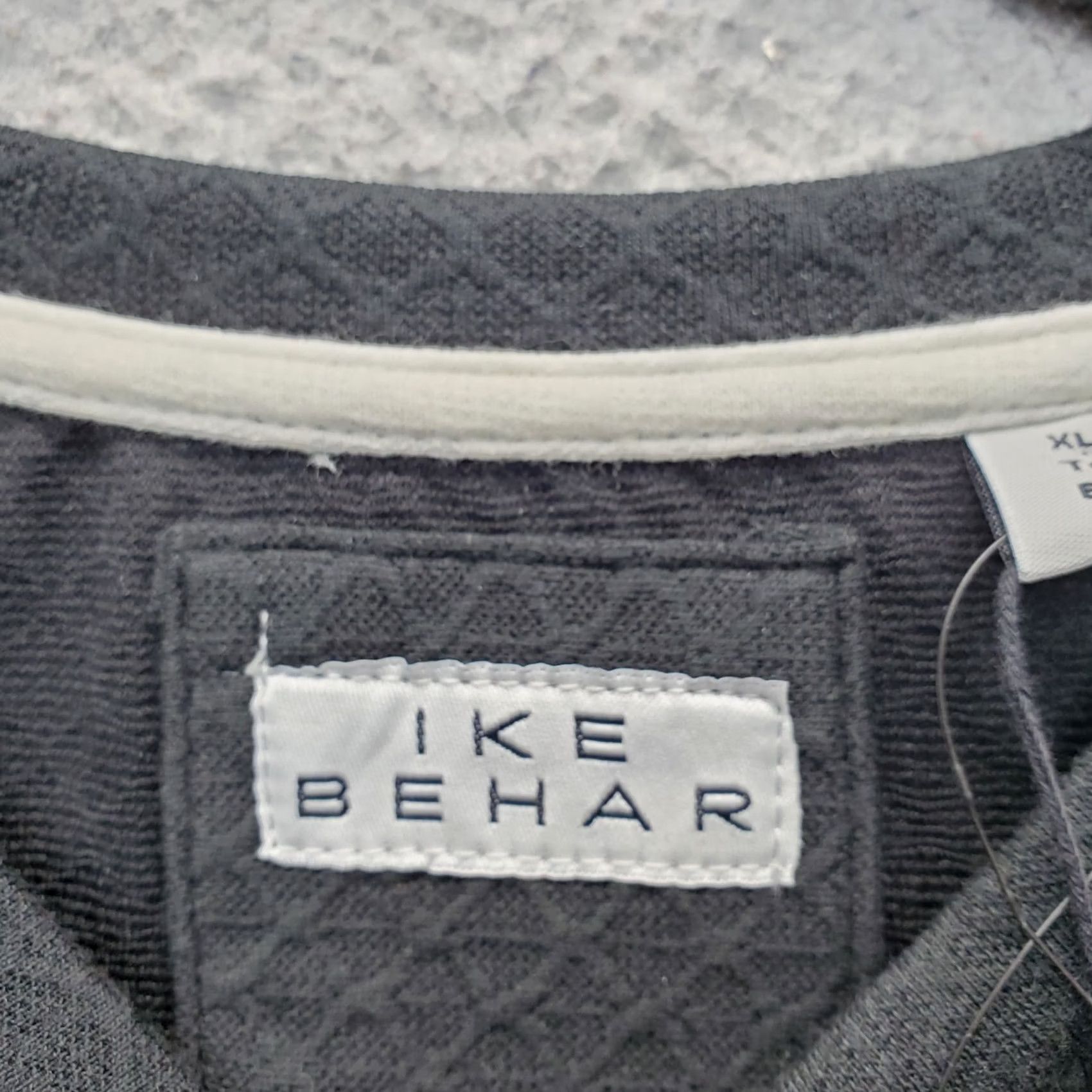 Ike Behar IKE BEHAR T SHIRT Womens XL Black Textured Diamond Weave Short Sleeve Crew Neck Size XL / US 12-14 / IT 48-50 - 5 Thumbnail