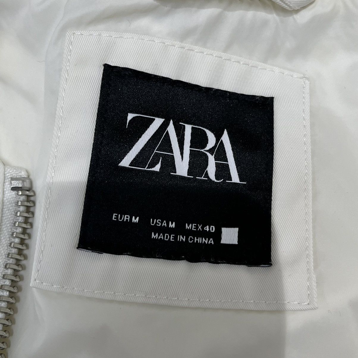 Zara Zara Bomber Jacket White Size US M / EU 48-50 / 2 - 3 Thumbnail