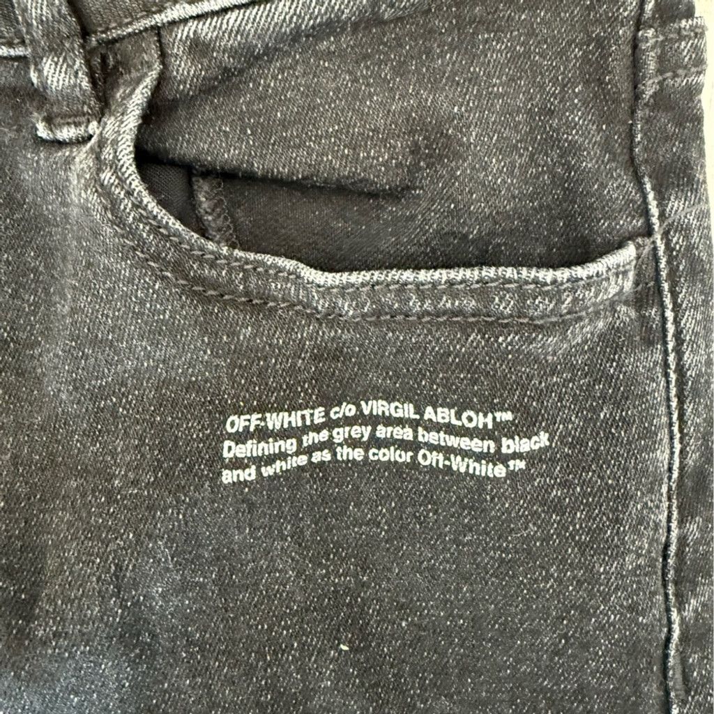 Off-White Off-White Black Gothic Skinny Jeans Size US25 Size 25" / US 0 / IT 36 - 4 Thumbnail
