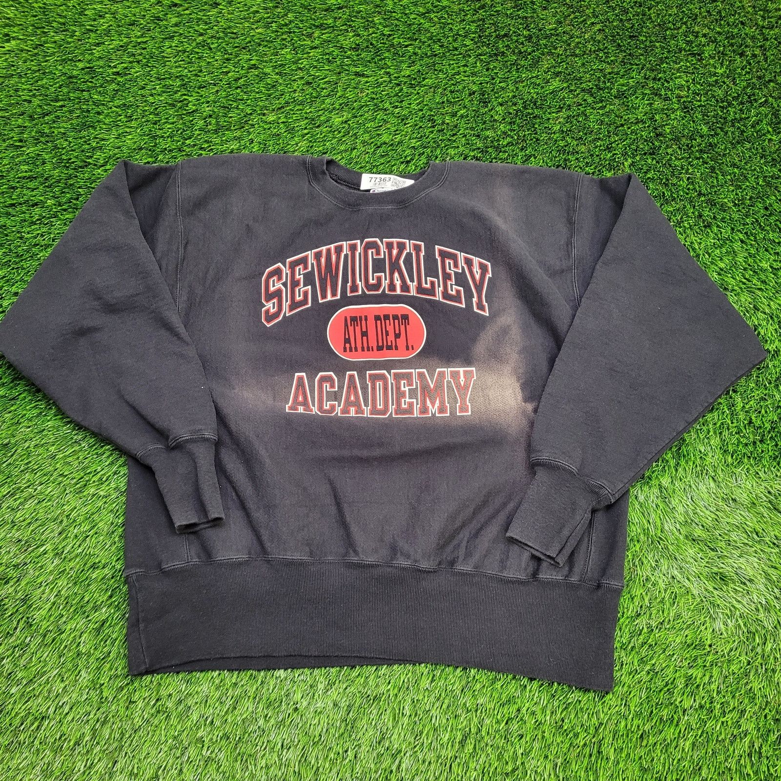 Champion Vintage 80s Sewickley Academy Sweatshirt 2XL 26x25 Black USA Grailed