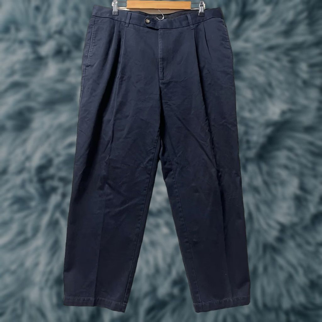 Vintage Gary Player Pants Dress Regular 38 x 30 Black Cotton Twill Pleated Men's Straight Inseam 30 Pants Men Size US 38 / EU 54 - 1 Thumbnail