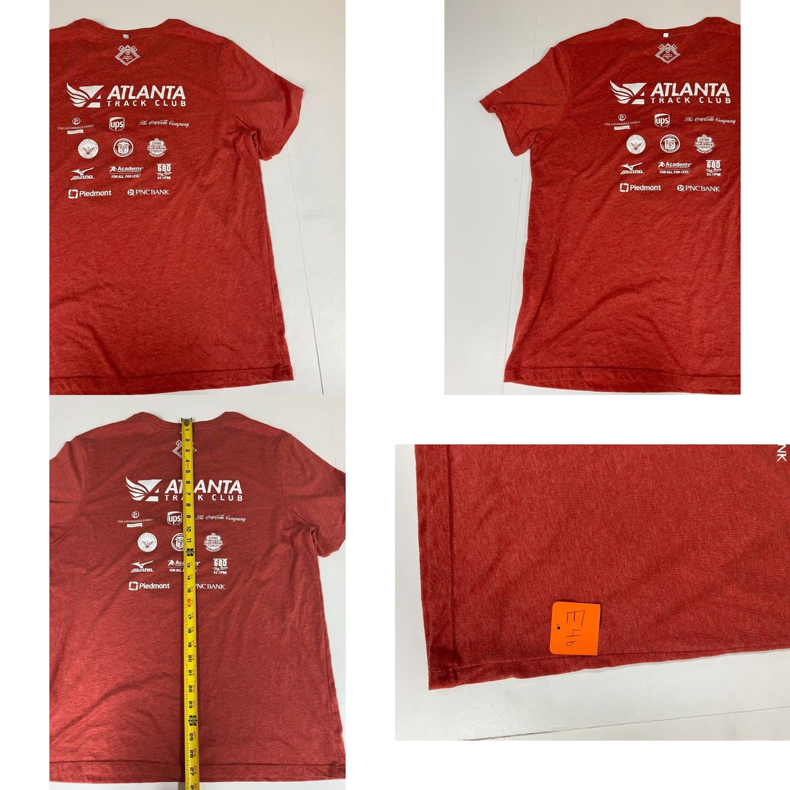 Mizuno Mizuno Mens T-Shirt Short Sleeve Crew Neck Red XL Cotton Logo Breathable 90s University Atlanta 5K Mens Size US XL / EU 56 / 4 - 8 Thumbnail