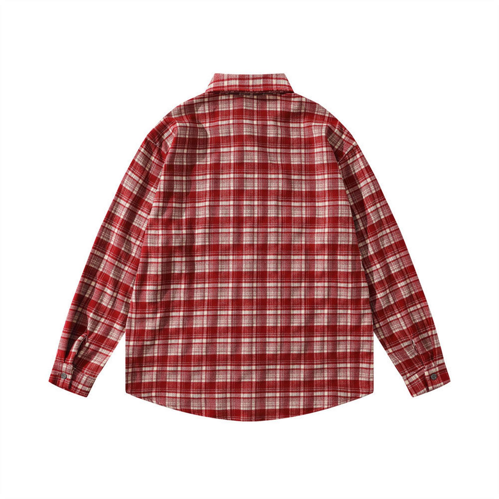Flannel Gray Plaid Shirt with Pearl Studded Cross Size US M / EU 48-50 / 2 - 4 Thumbnail