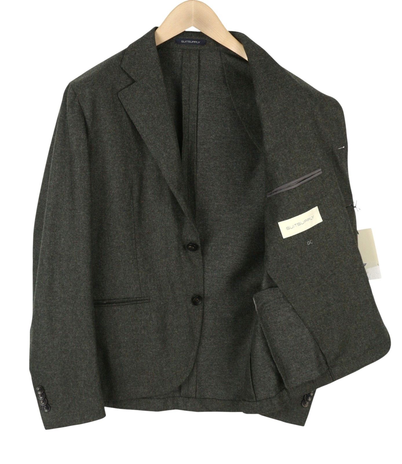 Suitsupply LA SPALLA UK40S Dark Grey Flannel Blazer 89117 Size 40S - 5 Thumbnail