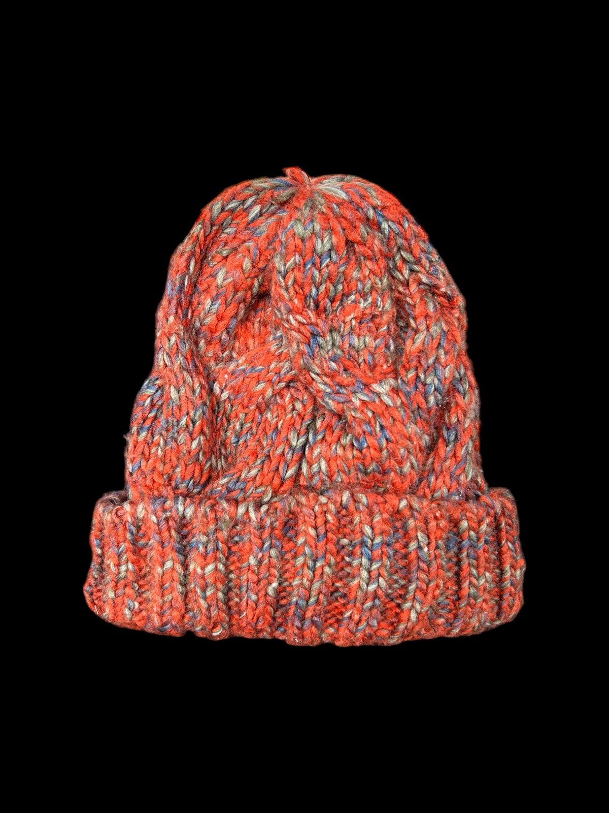 Japanese Brand × Kapital × Vintage Japanese Style Orange Crochet knitt hairy Beanie Hats🎌☠️☠️ Size ONE SIZE - 1 Thumbnail