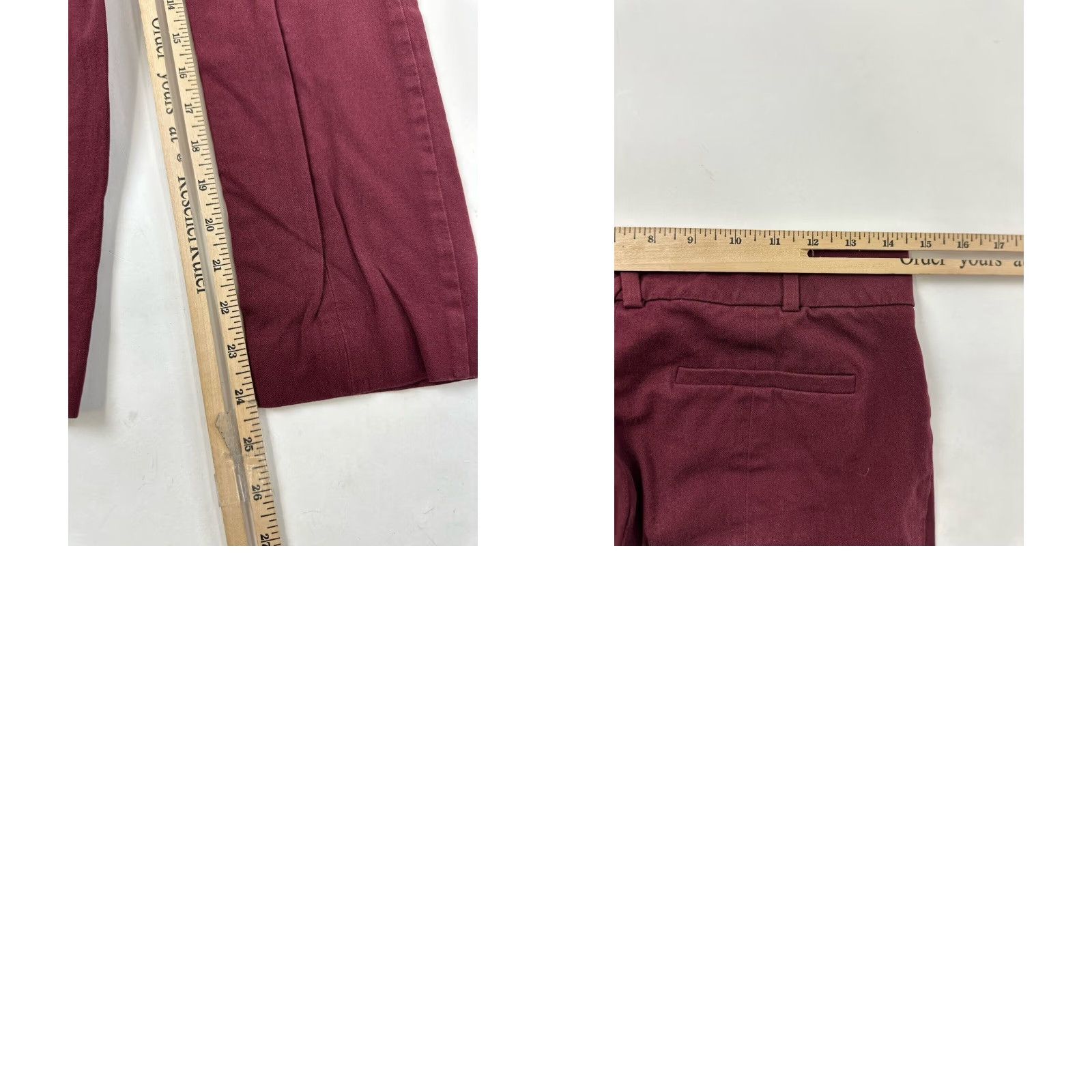 Anthropologie Anthropologie Pants Women’s 4 Red The Essential Slim Trouser Size 27" / US 4 / IT 40 - 8 Thumbnail