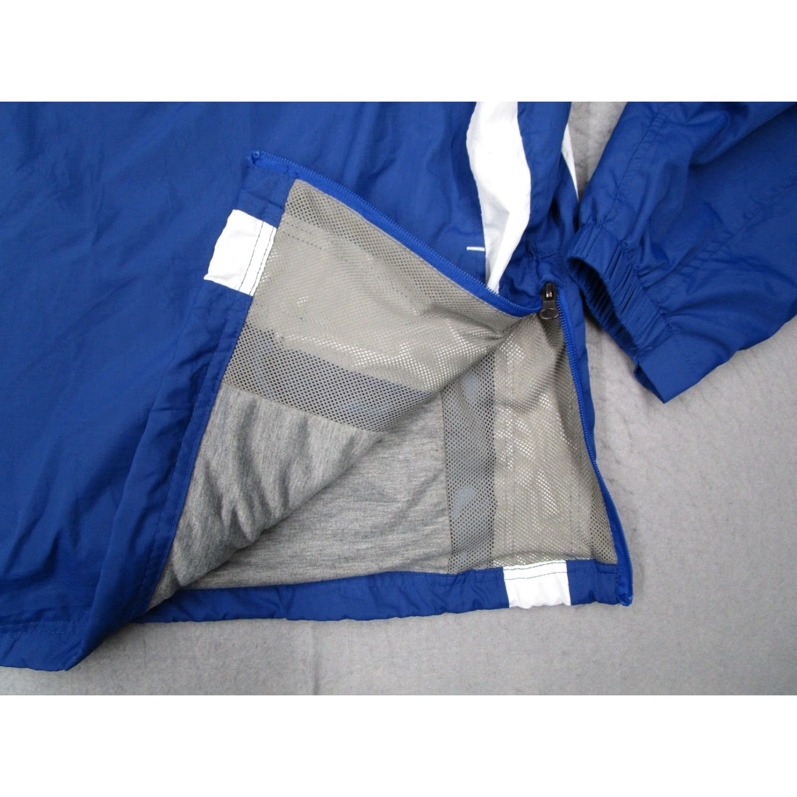 Vintage SPORT-TEK Mens Blue V Neck Pullover Windbreaker Jacket 2XL XXL Pockets Logo Bald Eagle Yacht Club Size US XXL / EU 58 / 5 - 5 Thumbnail