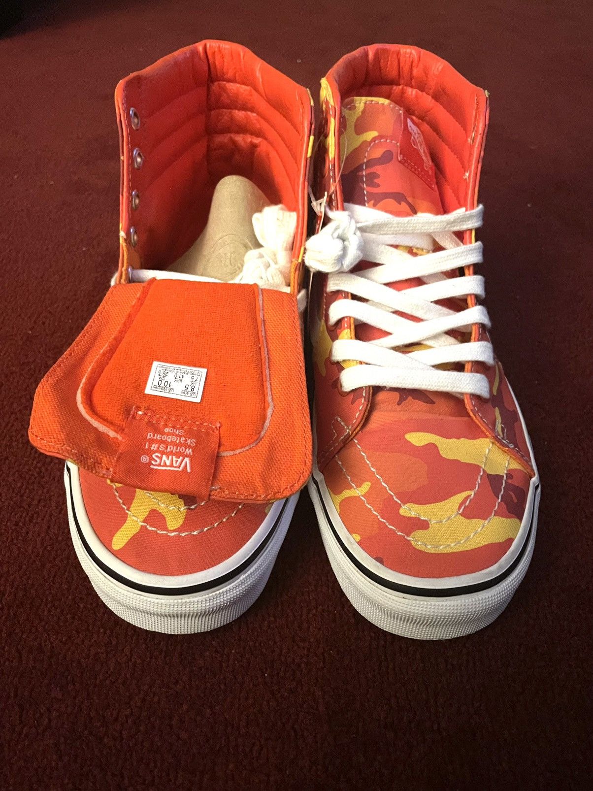 Vans Vans Sk8-Hi Orange Camo Size US 8.5 / EU 41-42 - 2 Thumbnail
