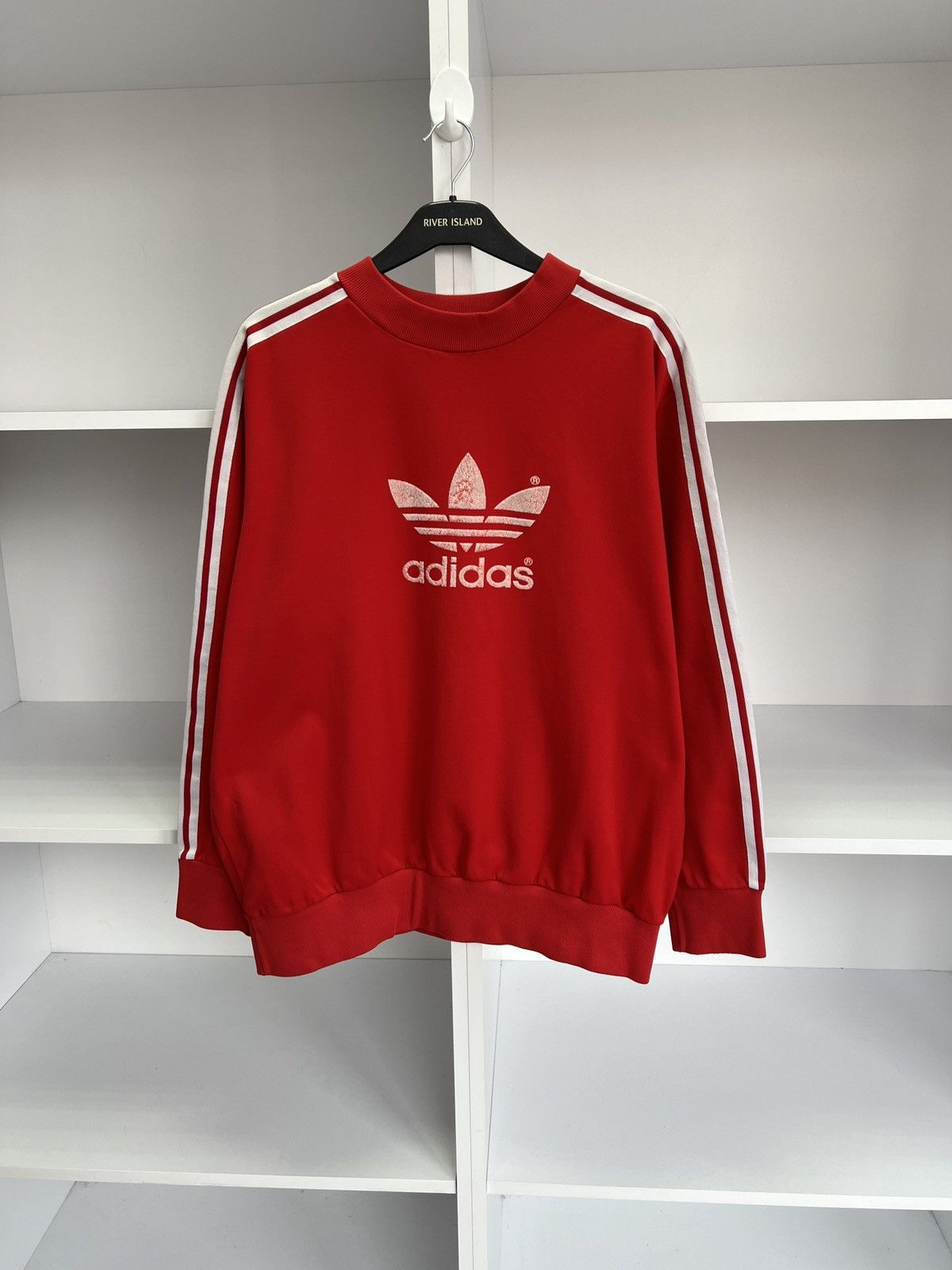 Adidas × Vintage Vintage Adidas Big Logo 90s style Sweatshirt Size US L / EU 52-54 / 3 - 1 Thumbnail