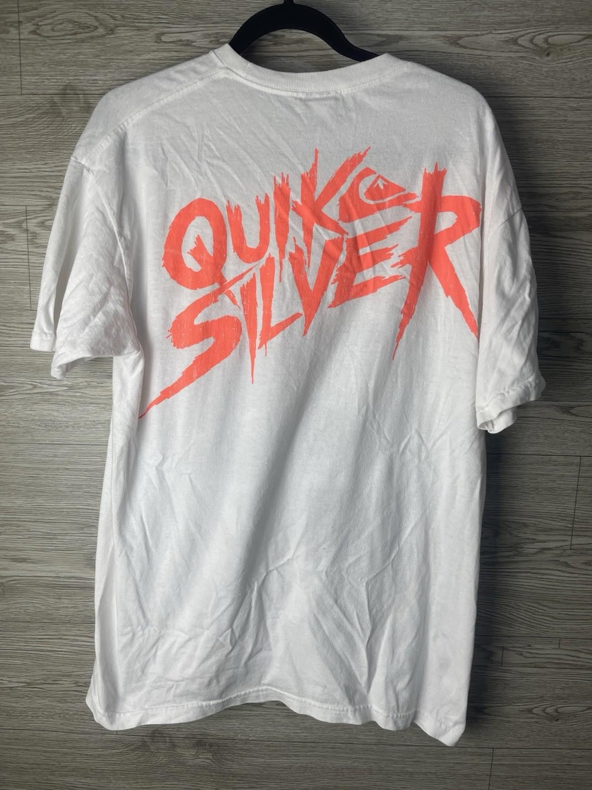 Quiksilver Quicksilver Men's Large Vintage Y2K Skate Surf Orange White Size US L / EU 52-54 / 3 - 1 Thumbnail