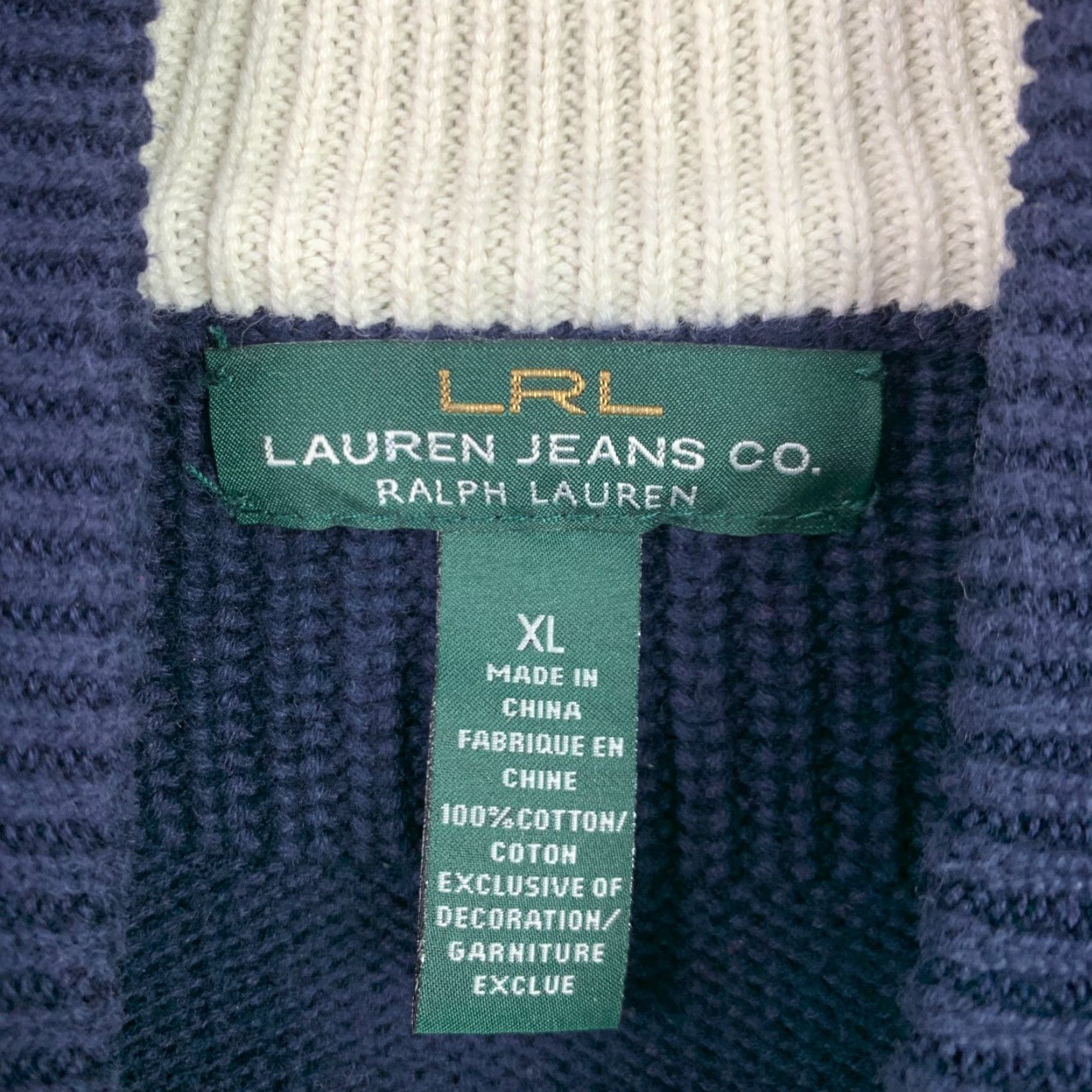 Ralph Lauren Vintage Lauren Ralph Lauren RLR Navy Blue Gold Admiral Sweater Womens XL Size XL / US 12-14 / IT 48-50 - 3 Thumbnail