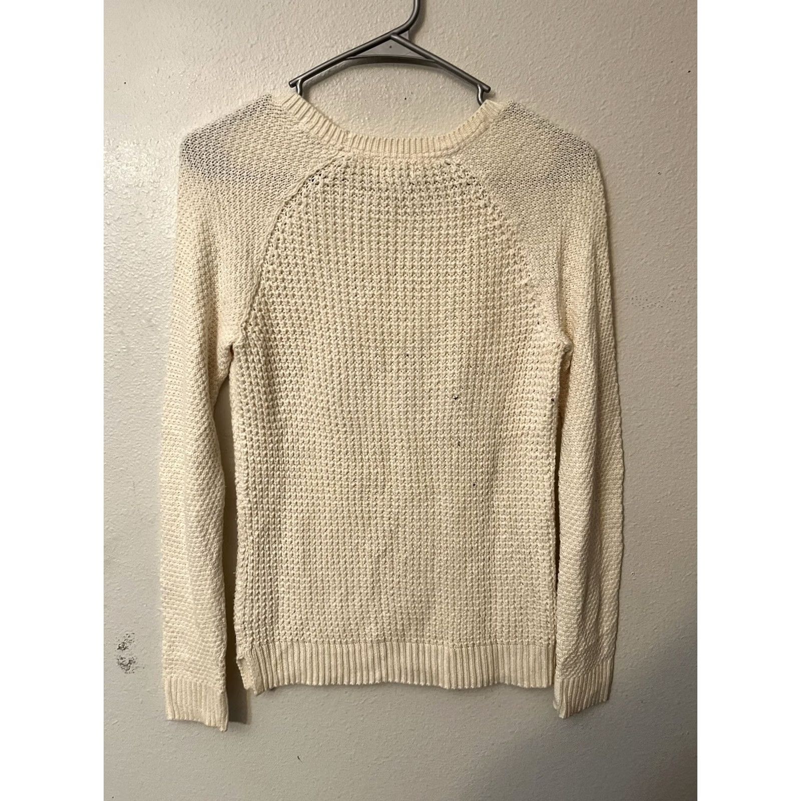 Vintage SONOMA LIFE STYLE Sweater Womens Size PS Cream Cable Knit Crew Neck Long Sleeve Size S / US 4 / IT 40 - 3 Thumbnail