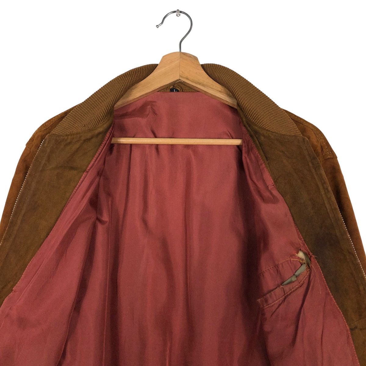 Japanese Brand 🔥Vintage Bomber Jacket Genuine Suede Leather Issey Miyake Size US L / EU 52-54 / 3 - 14 Thumbnail