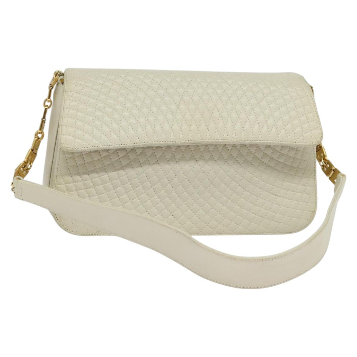 Bally Quilted Beige Leather Shoulder Bag (Pre-Owned) Size ONE SIZE - 1 Thumbnail