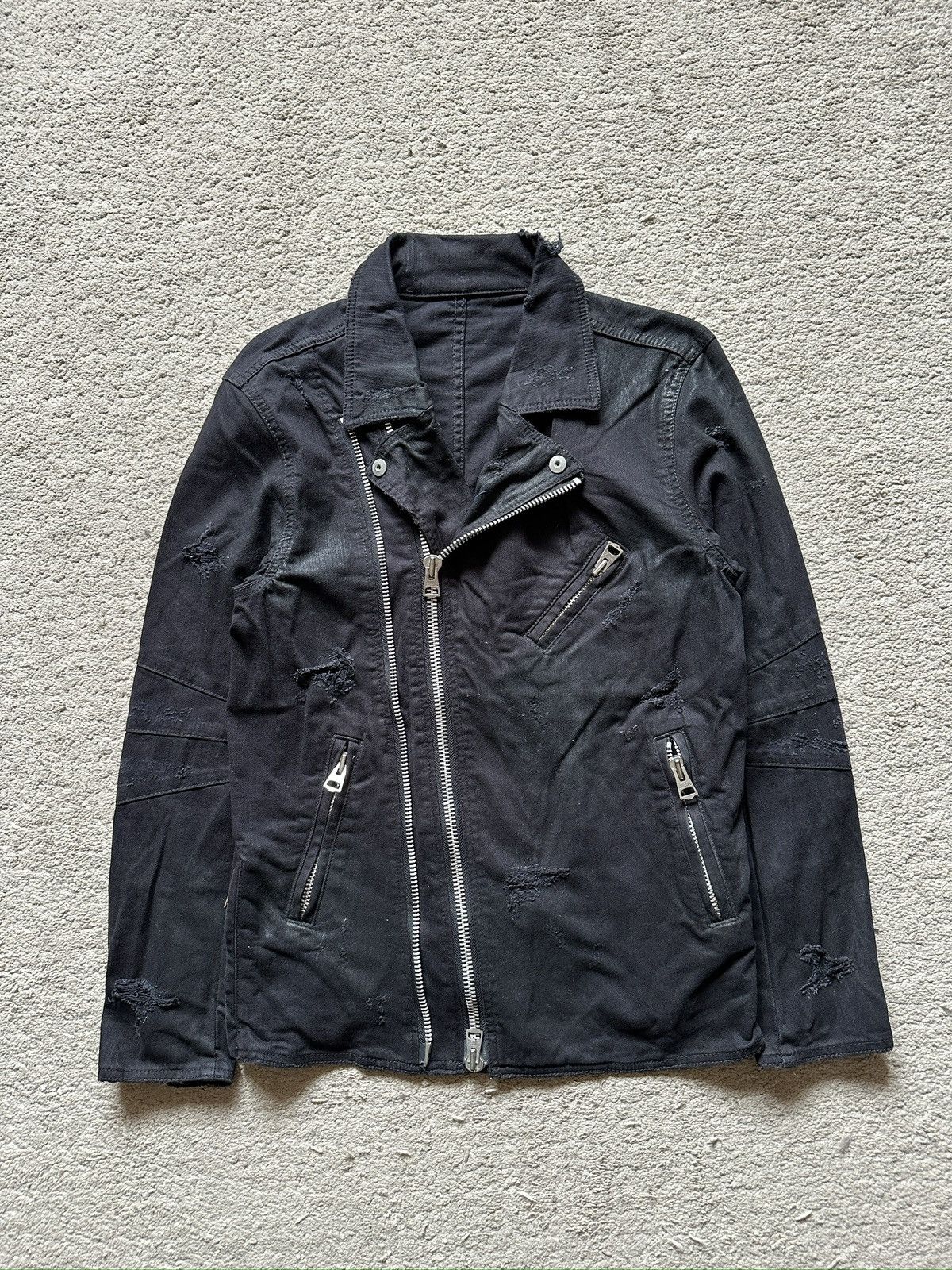 14th Addiction × GOSTAR DE FUGA Fuga Waxed Double Zip Faux Fur