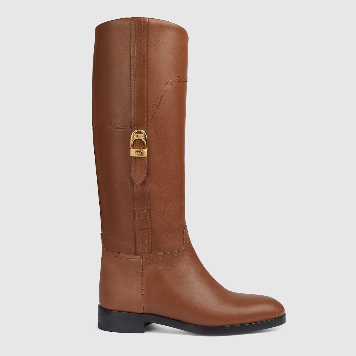 Gucci Gucci Clasp and Lock Leather Boots SIZE 36 Size ONE SIZE - 1 Thumbnail