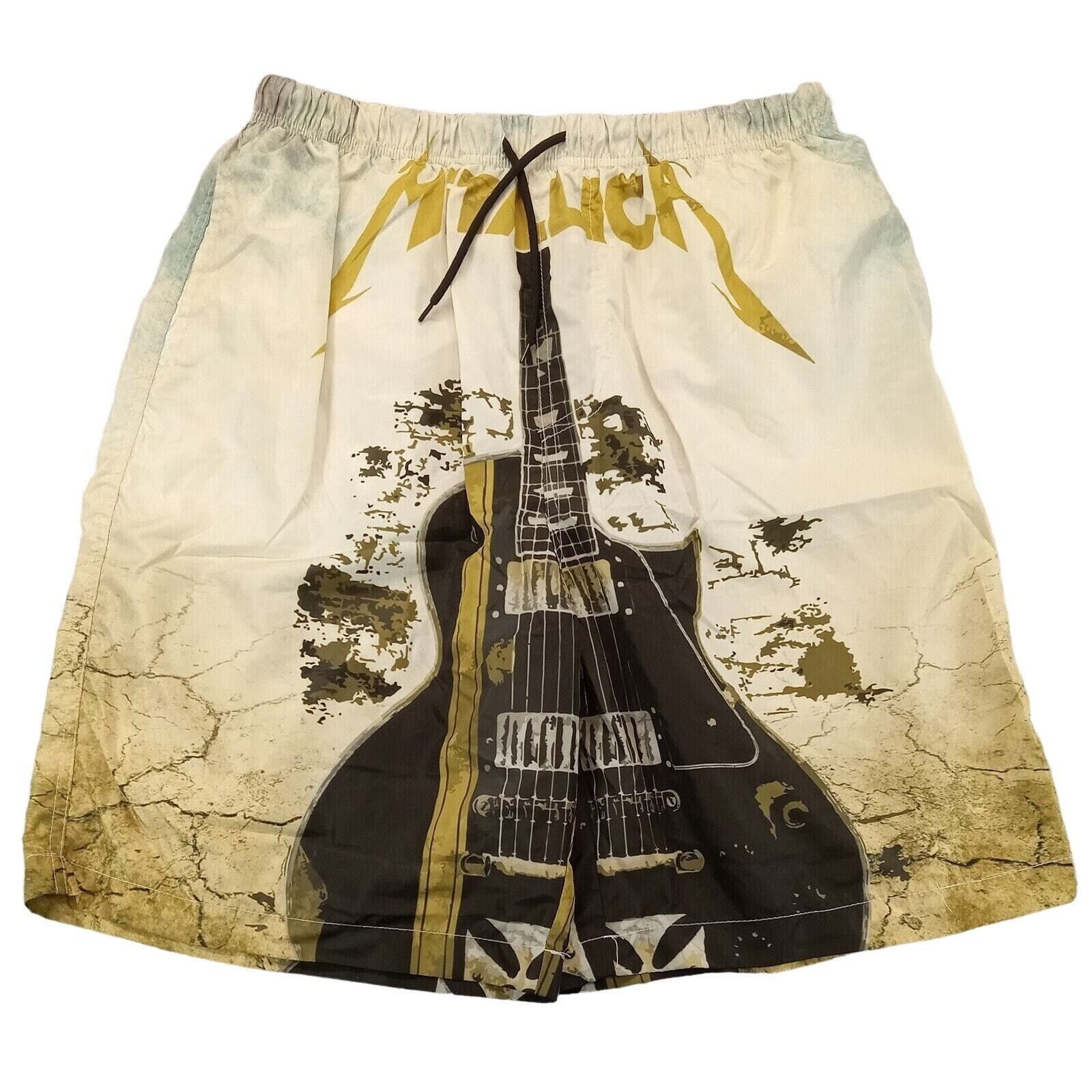 & Other Stories Metallica Swim Shorts 29 Men's Rock N Roll Guitar Swimwear Size US 29 - 1 Thumbnail