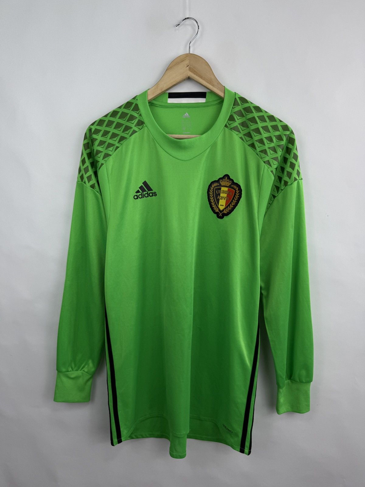 Adidas 🇧🇪 2015 Adidas Belgium URBSFA KBVB Goalkeeper Jersey Soccer Size US M / EU 48-50 / 2 - 3 Thumbnail