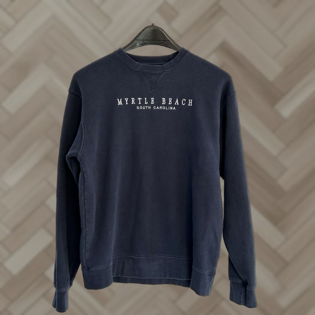 Vintage Myrtle Beach Womens Sweater Navy Blue Crewneck South Carolina size Medium Size M / US 6-8 / IT 42-44 - 1 Thumbnail