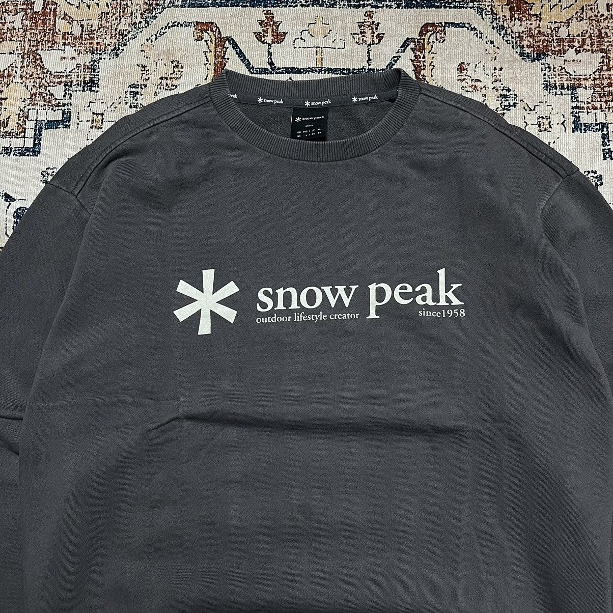 Snow Peak Logo Sweatshirt Washed Size US XL / EU 56 / 4 - 2 Thumbnail