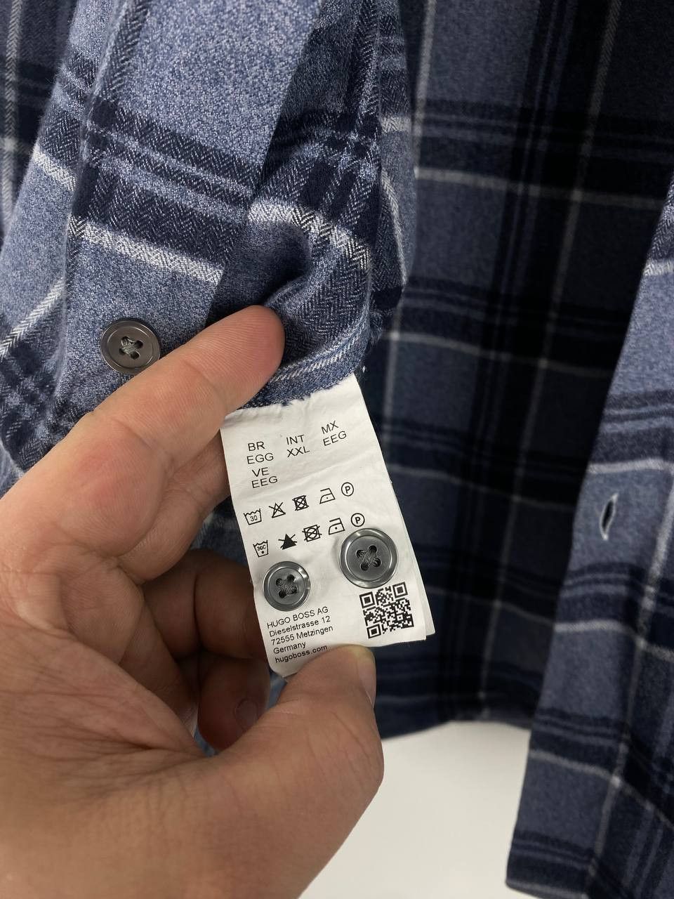 Hugo Boss Hugo Boss Heavy Cotton Flannel Check Shirt Size XXL Size US XXL / EU 58 / 5 - 10 Thumbnail