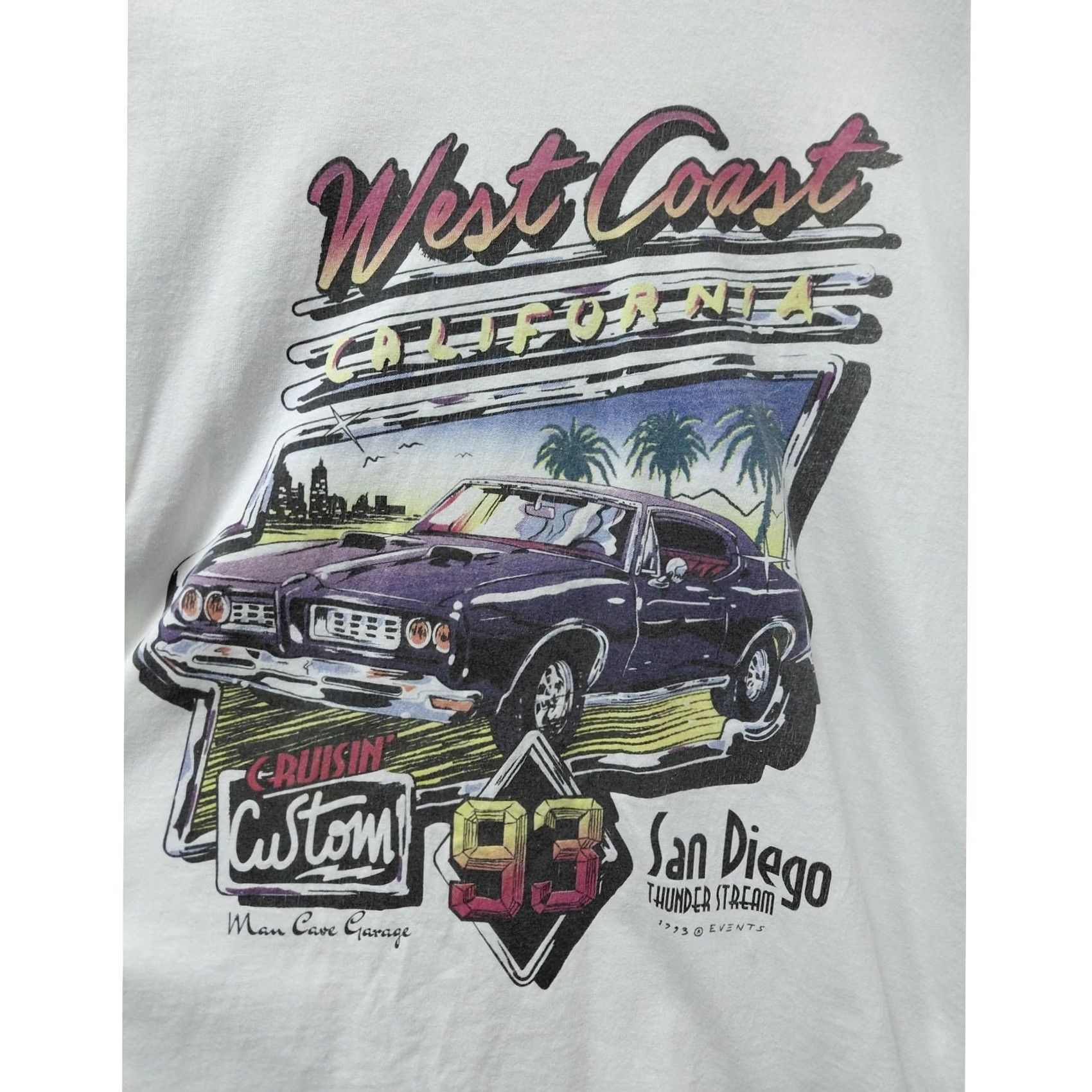 Vintage VINTAGE G. GALT San Diego Thunder Stream 1993 Graphic T-Shirt White Long Size L Mens Size US L / EU 52-54 / 3 - 4 Thumbnail